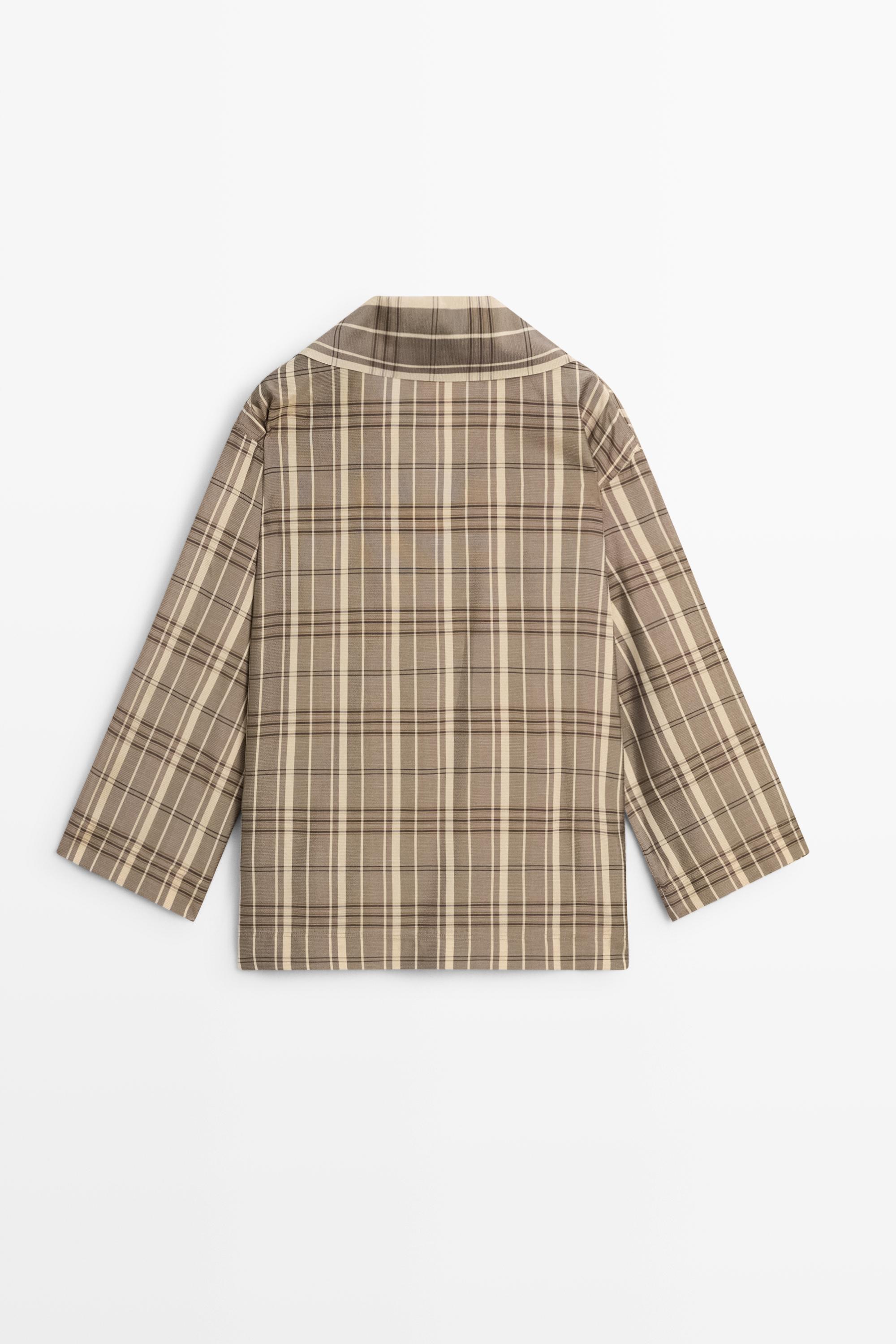Polo oversize à carreaux